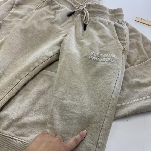 Jordan Craig Hoodie Sweatpants Set Mens Small Beige See You In Paradise Legacy - Picture 3 of 13